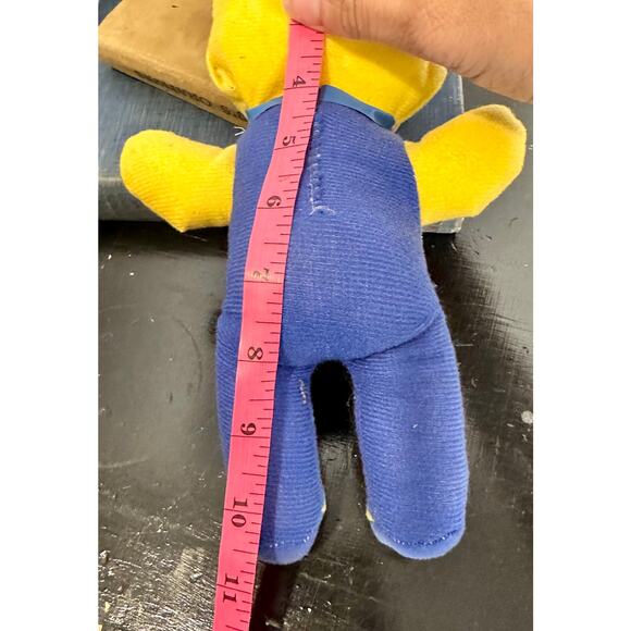 Vintage 11" Chicken Plush Fiesta Concessions Rooster Striped Shirt Blue Pants - Picture 3 of 5